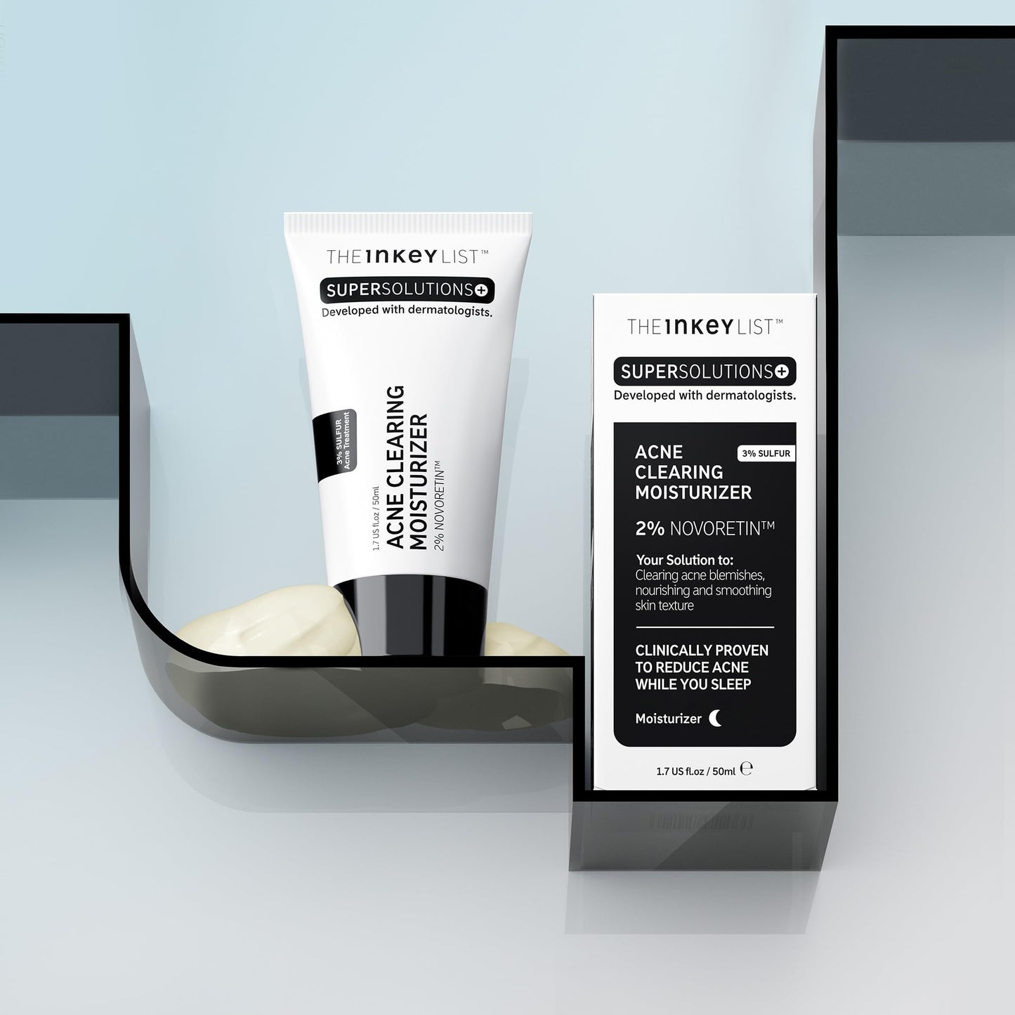 The INKEY List SuperSolutions Novoretin 2% Moisturizer, Skin Clearing Moisturizer to Reduce Blemishes and Breakouts While You Sleep, Non-Comedogenic 1.69 fl oz