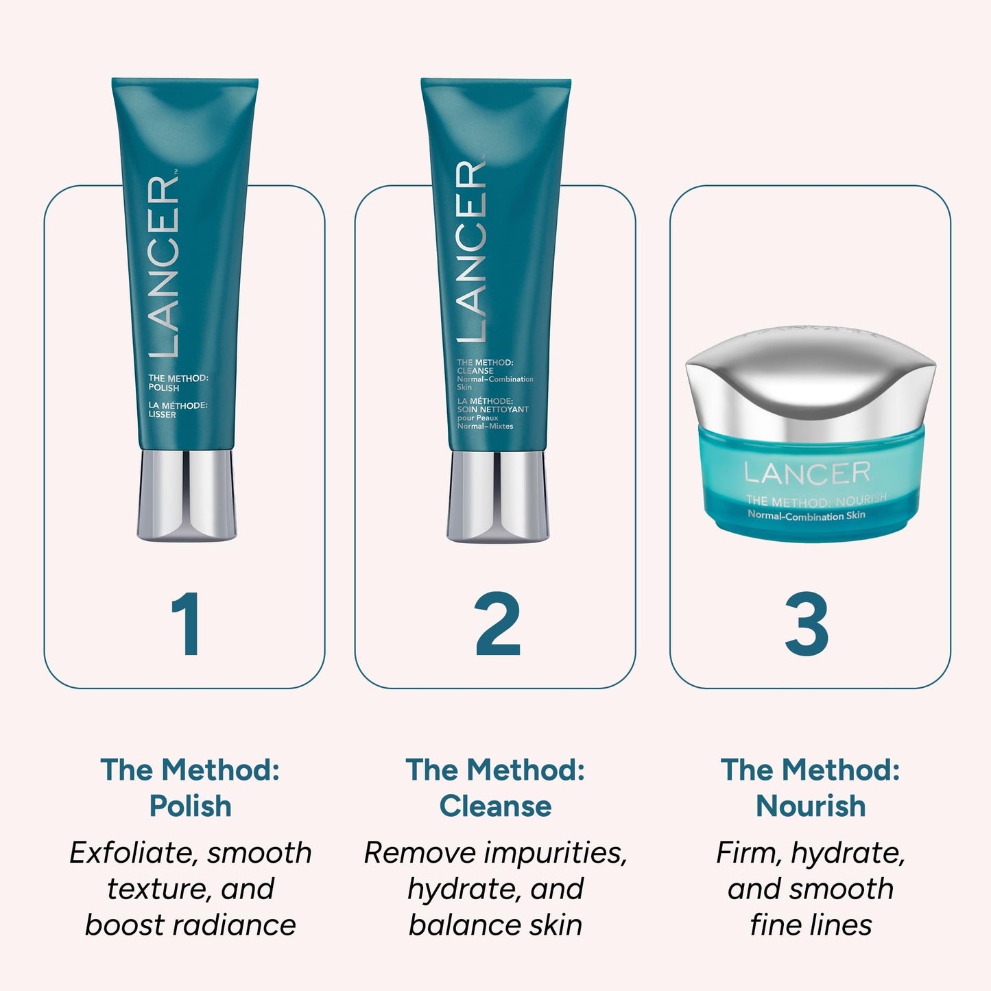 Lancer Skincare The Method: Polish Facial Exfoliator, Daily Exfoliating Face Scrub with Natural Minerals, Normal Combination Skin, 4.2 Fluid Ounces