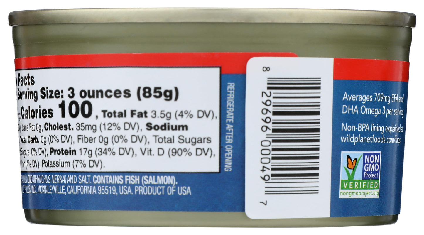 Wild Planet Wild Sockeye Salmon, 6 oz