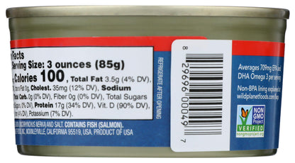Wild Planet Wild Sockeye Salmon, 6 oz