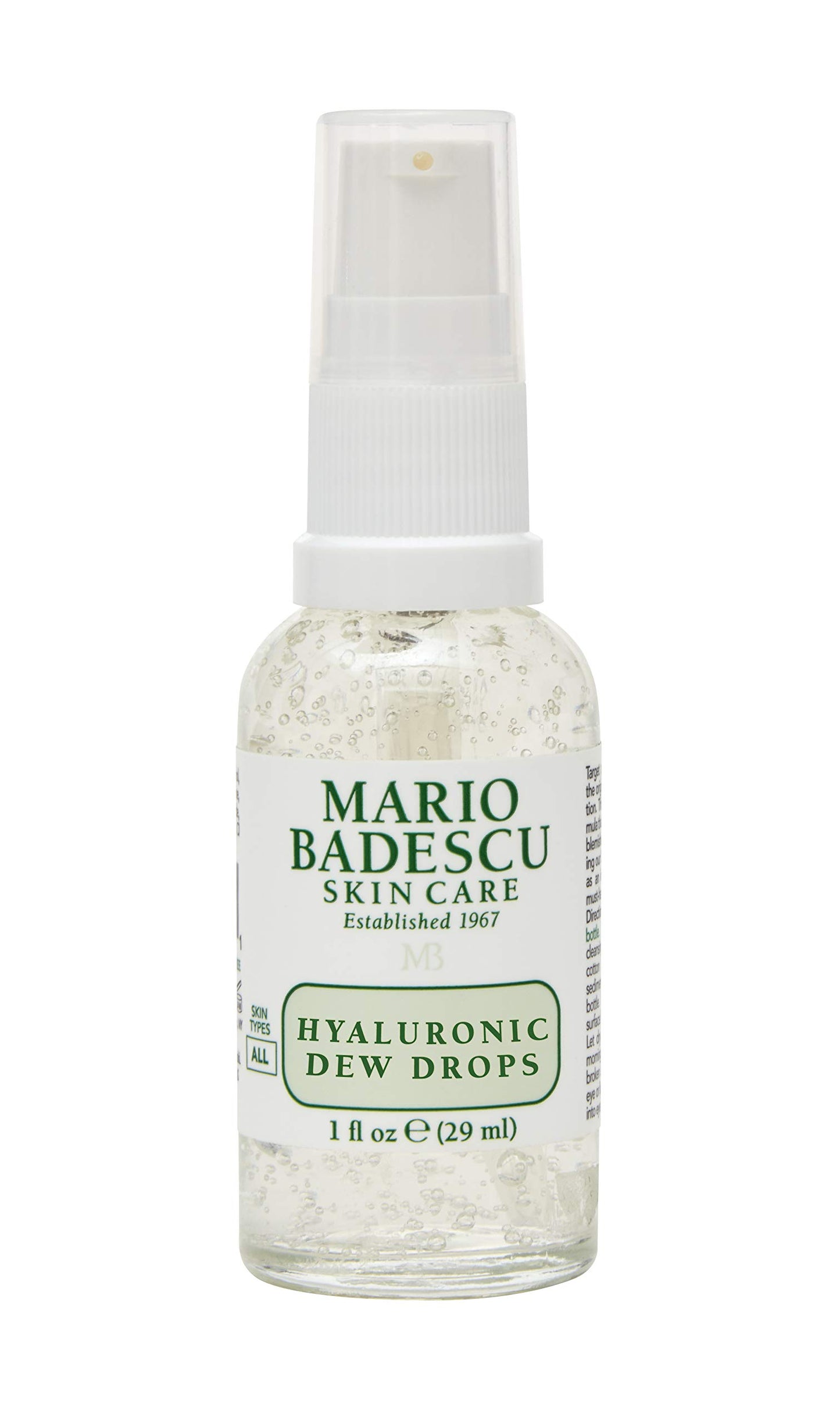 Mario Badescu Hyaluronic Dew Drops for All Skin Types – Hydrating Gel-Serum Hybrid with Sodium Hyaluronate, Niacinamide & Botanical Extracts for a Dewy, Glass-Like Glow – 1 Fl Oz