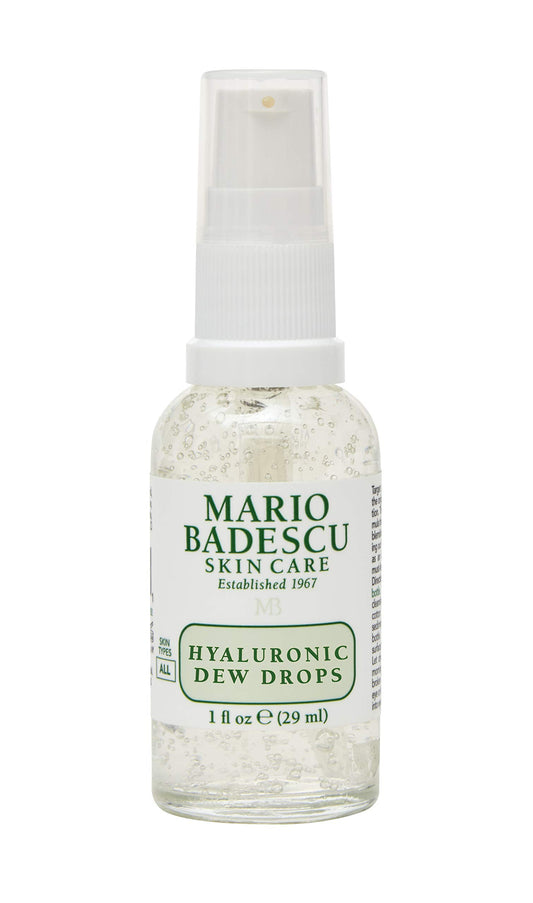 Mario Badescu Hyaluronic Dew Drops for All Skin Types – Hydrating Gel-Serum Hybrid with Sodium Hyaluronate, Niacinamide & Botanical Extracts for a Dewy, Glass-Like Glow – 1 Fl Oz