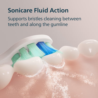 Philips Sonicare 4100 Series Electric Toothbrush - Sonic Toothbrush with Advanced Sonic Technology, Pressure Sensor, Two Intensity Settings, Smartimer & Quadpacer, White, Model HX3681/23