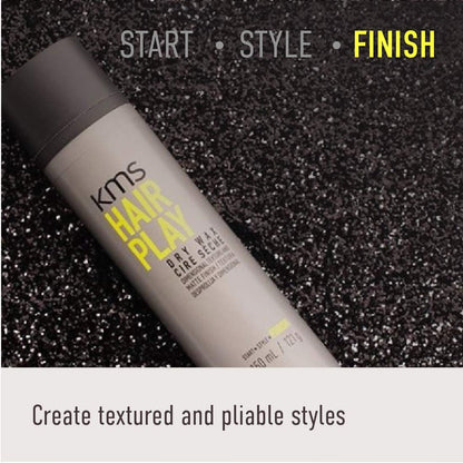 KMS HAIRPLAY Flexible Hold Texturizing Dry Wax Finishing Hairspray, 4.1 Oz