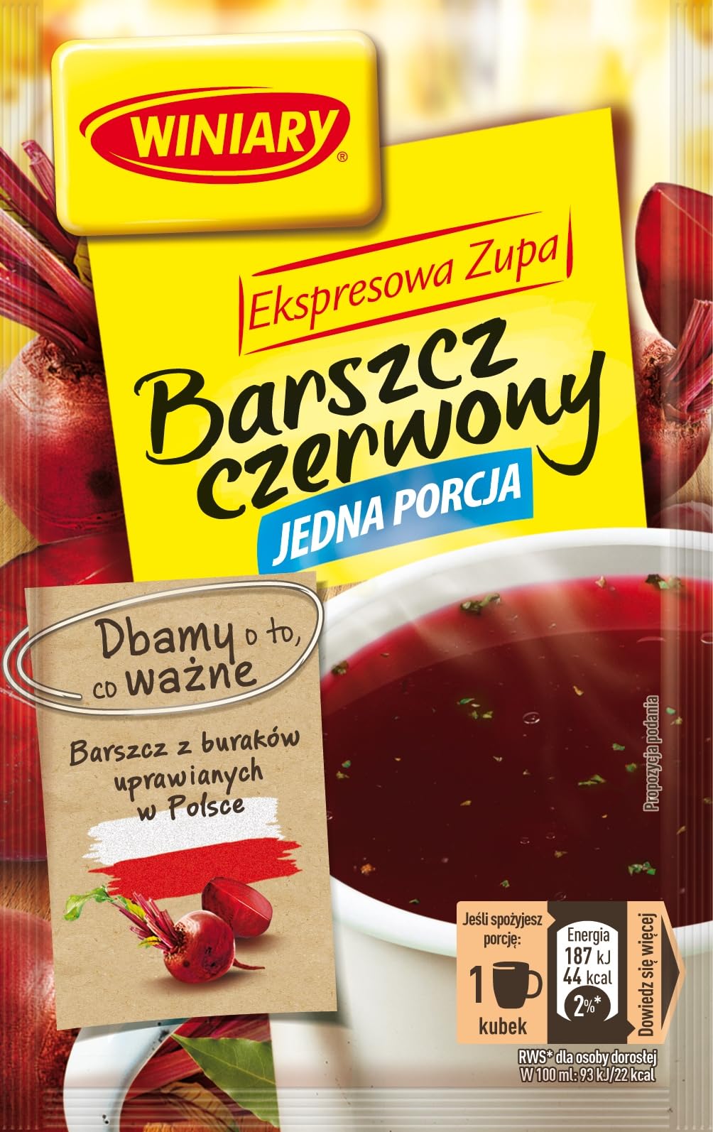 Winiary Barszcz Czerwony Instant 60gram Bag (3-Pack)