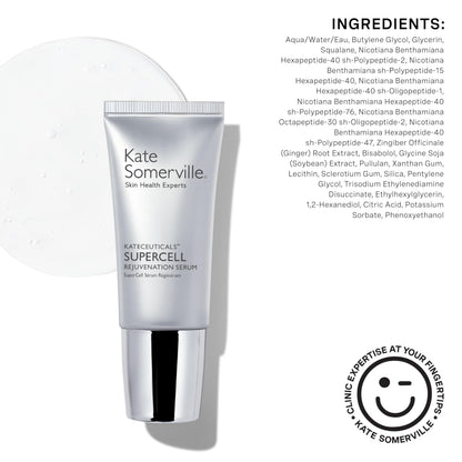 Kate Somerville KateCeuticals® SuperCell – Rejuvenation Peptide Serum to Repair Damaged Skin and Reduce Fine Lines and Wrinkles, 1 Fl Oz