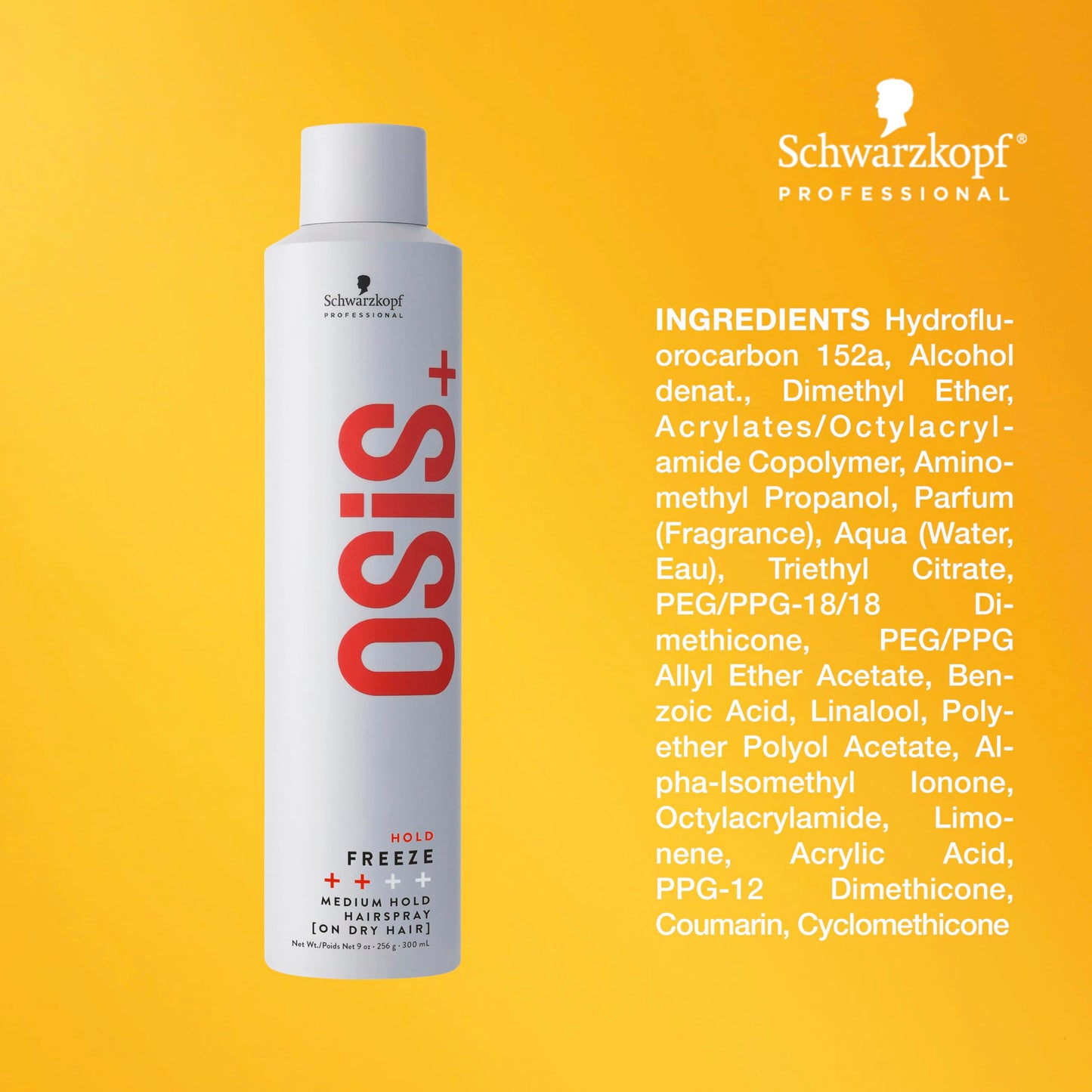 OSiS+ Freeze Hairspray - Medium Hold with Heat & Humidity Protection