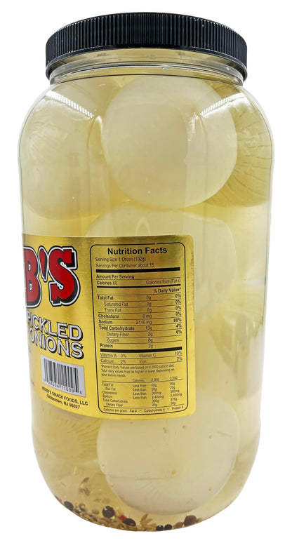 Herb's Pickled Sour Onions | Ready To Eat | 5 lb