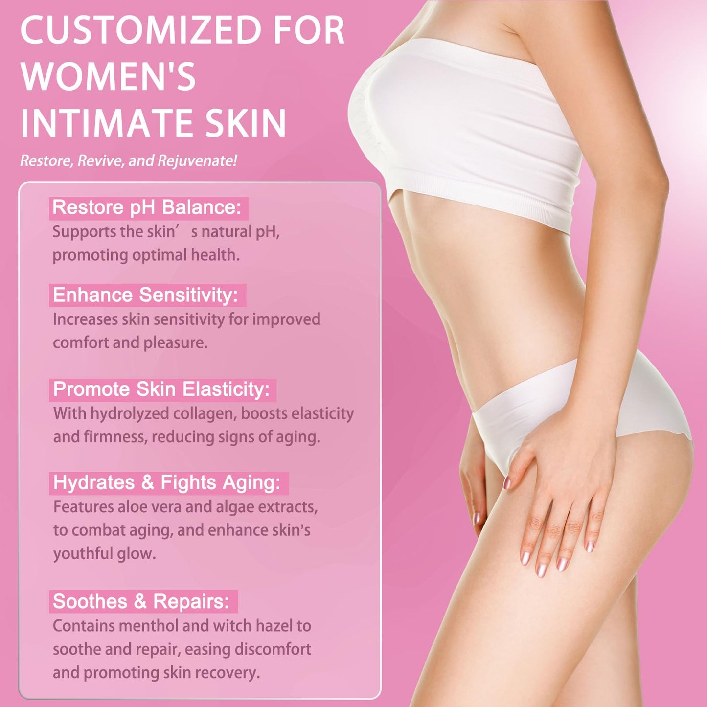 Feminine Intimate Tightening Cream - Natural Intimate Moisturizer Gel for Women pH Balance | Feminine Intimate Care | 50ml | Tightening Gel for Vag - Effective Enhances Tightness and Elasticity