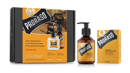 Proraso Beard Care Duo Kit for New or Short Beards with Beard Balm and Wash