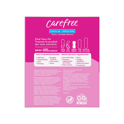 Carefree Panty Liners, Regular Liners, Unwrapped, Unscented, 120ct (Packaging May Vary) & Panty Liners, Long Liners, Unwrapped, Unscented, 92ct (Packaging May Vary)