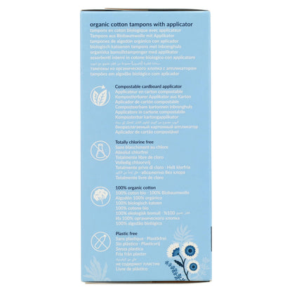 NATRACARE Organic Regular Tampons with Applicator ,16 Count (Pack of 3)