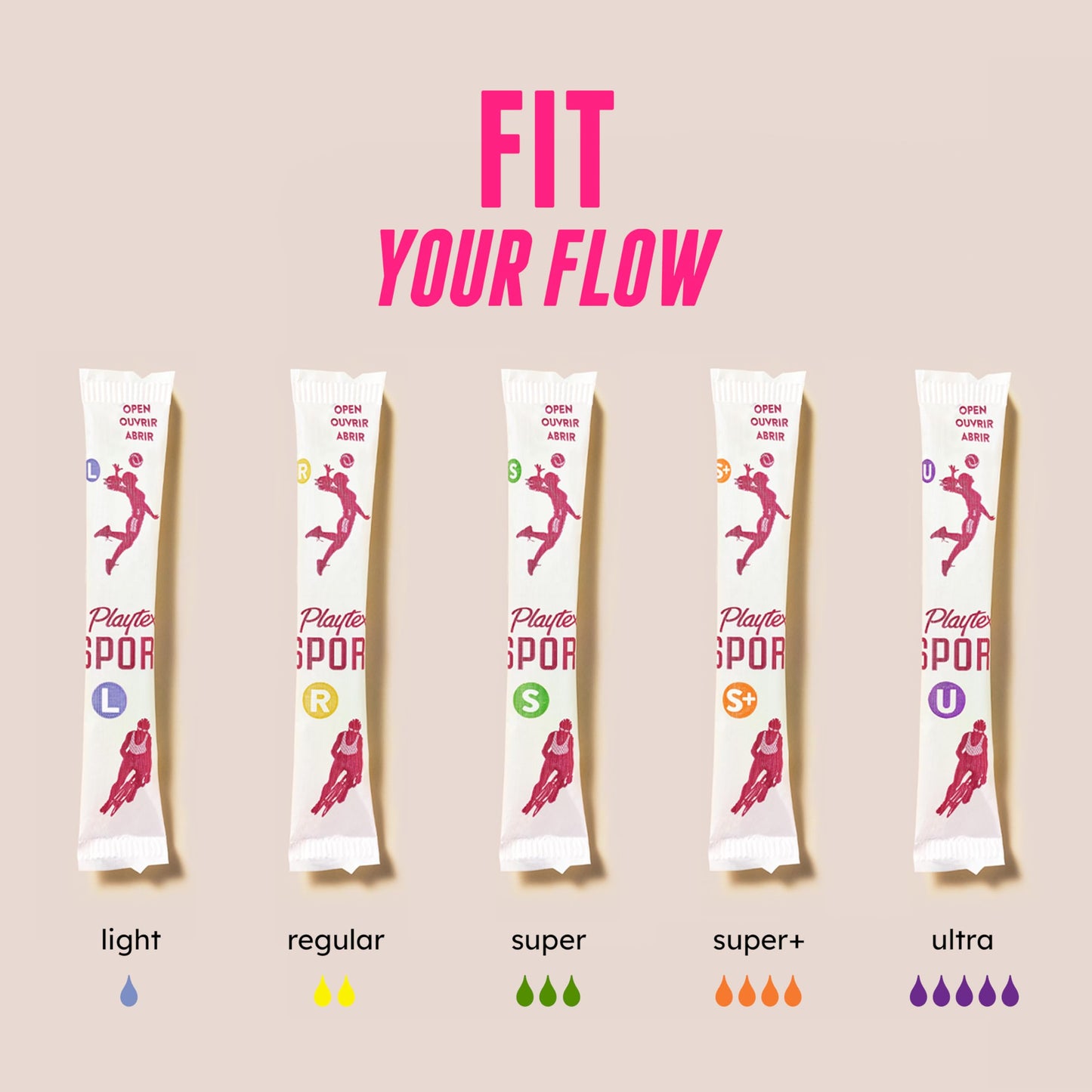 Playtex Sport Tampons Multipack (24ct Regular/24ct Super), Fragrance-Free - 48ct | Tampons Regular and Super, Playtex Tampon Multipack, Feminine Care with 360 Leak Defense