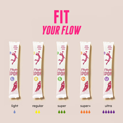 Playtex Sport Tampons Multipack (24ct Regular/24ct Super), Fragrance-Free - 48ct | Tampons Regular and Super, Playtex Tampon Multipack, Feminine Care with 360 Leak Defense