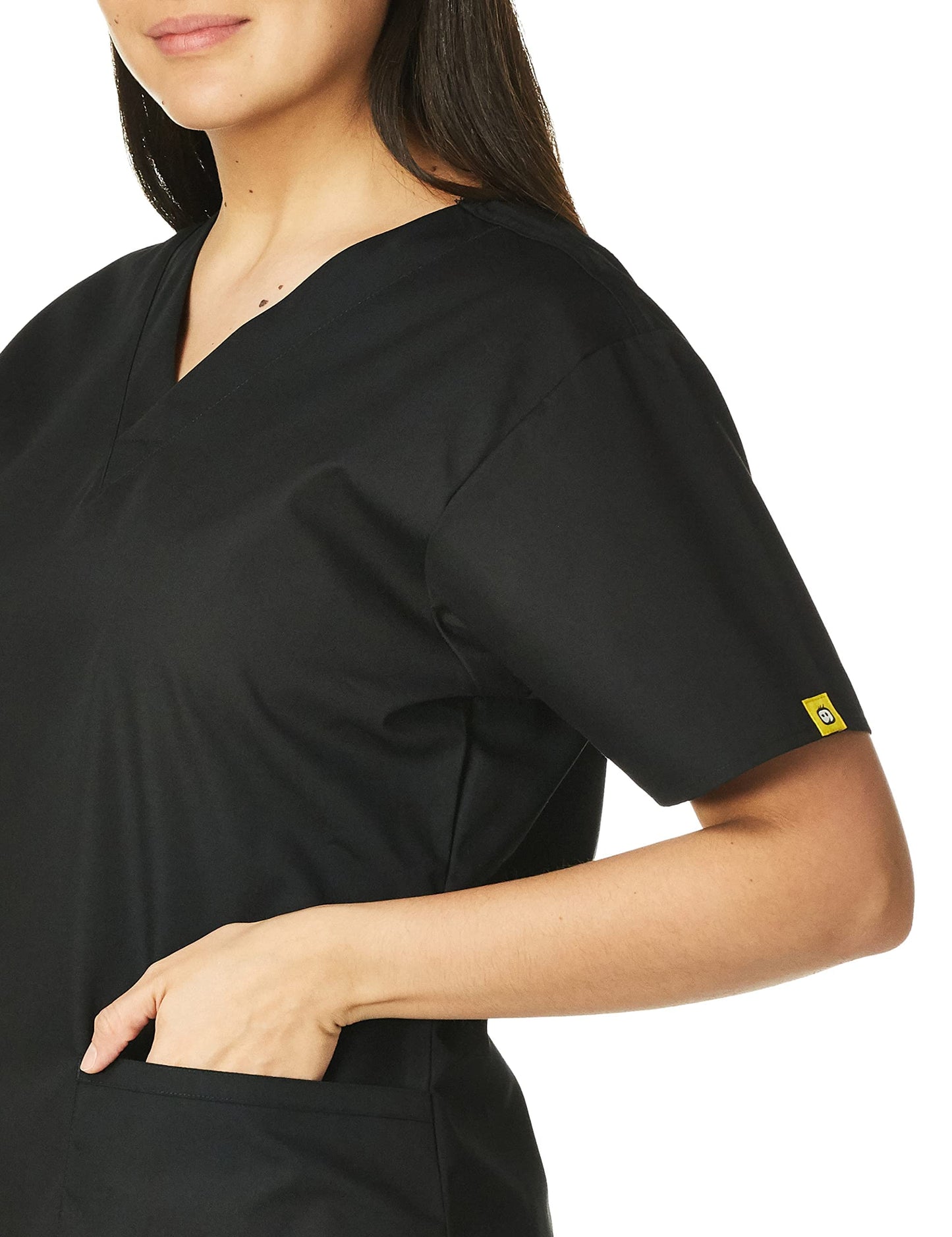 WonderWink womens Origins Bravo V-Neck Top, Black, XX-Small