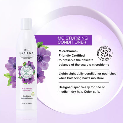 Biotera Moisturizing Conditioner | Hydrates & Moisturizes Dry, Medium, Fine Hair | Microbiome Friendly | Vegan & Animal Test Free | Paraben Free | Color-Safe