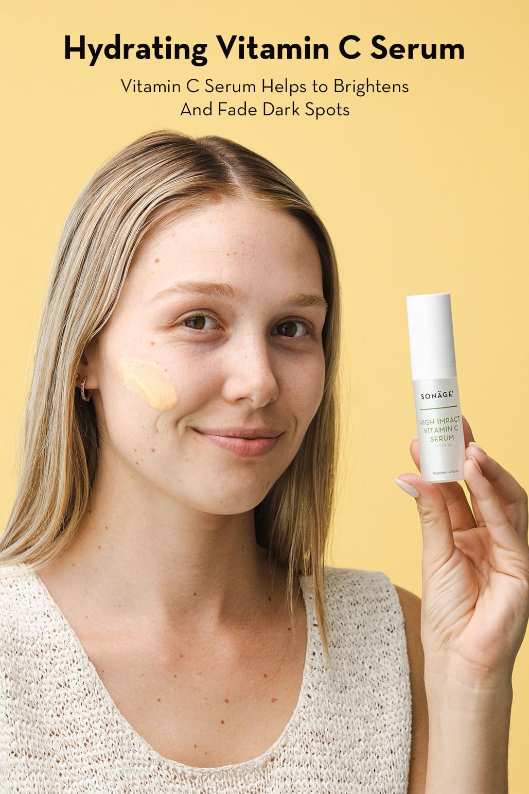 Sonage High Impact Vitamin C Serum:With Hyaluronic Acid | Hydrates & Fades Appearance Of Dark Spots