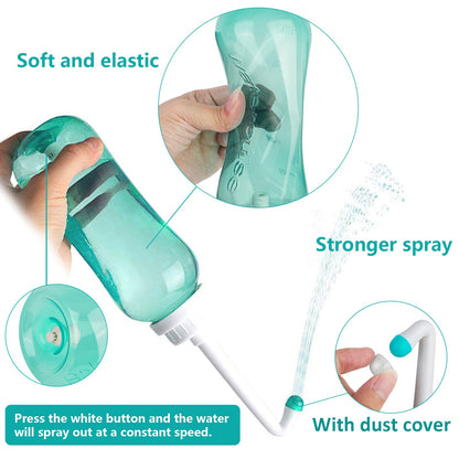 LIVE4COOL Peri Bottle for Postpartum Travel Bidet Perineal Care 16.9oz/500ml for Mom and Baby Clean,Portable Squeeze Bottle with 2 Rinse Tubes for Baby Female Menstruation Cleaning Lochia Hemorrhoids