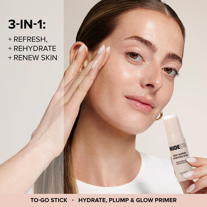 Nudestix Dewy Barrier Hydrating Stick – On-the-Go Moisture Balm with Ceramides, Squalane, Bakuchiol & Vitamin C | Hydrates, Brightens & Smooths Skin | Clean, Vegan & Travel-Friendly
