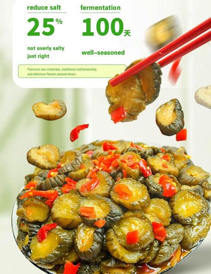 Zhacai Pickled（575g/20.3oz,6Packs/Bag) Si Chuan Zha Cai For Sushi Chinese Pickles Variety Set Asparagus Lettuce & Bamboo Shoots Kelp Shreds Ginger Slices Cucumber Kimchi Preserved Mustard Stem