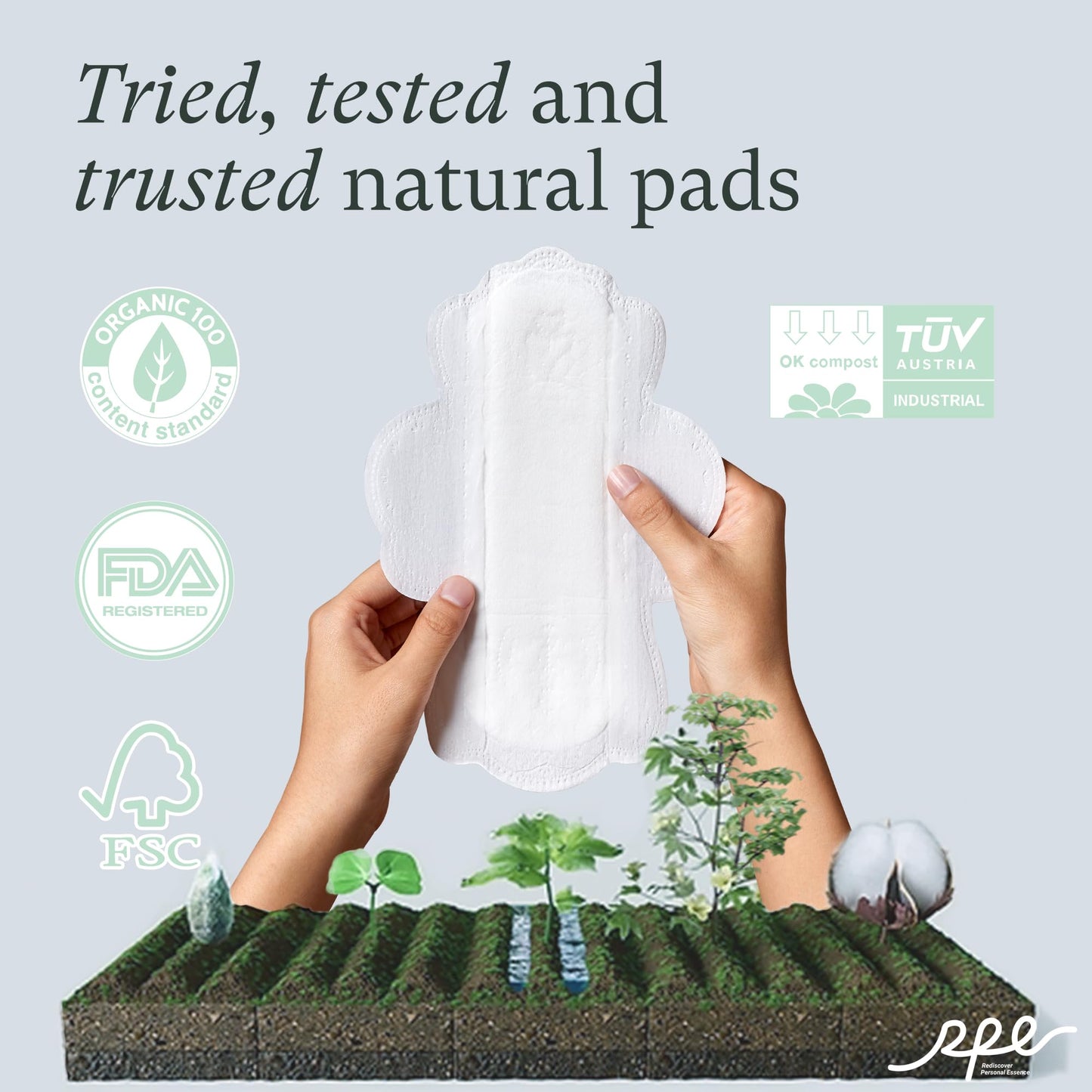 Organic Feminine Care Set: Ultra-Thin Period Pads with Wings & pH Balanced Flushable Wipes, Unscented, Regular Absorbency, Travel-Friendly, 54 Pads + 40 Wipes (10ct x 4)