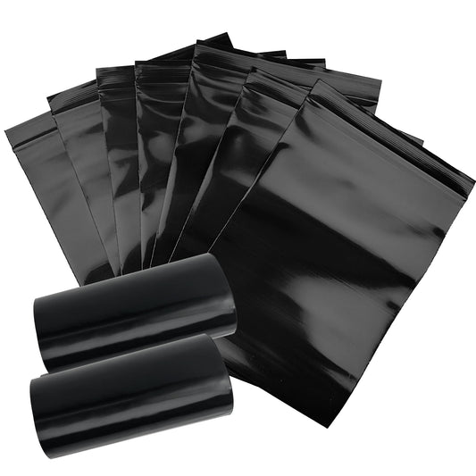 Sanitary Napkin Disposal Bags, Women Tampon Disposal Bags for Feminine Hygiene, Self-sealing, Black, 200 pc (4 x 6 inches)