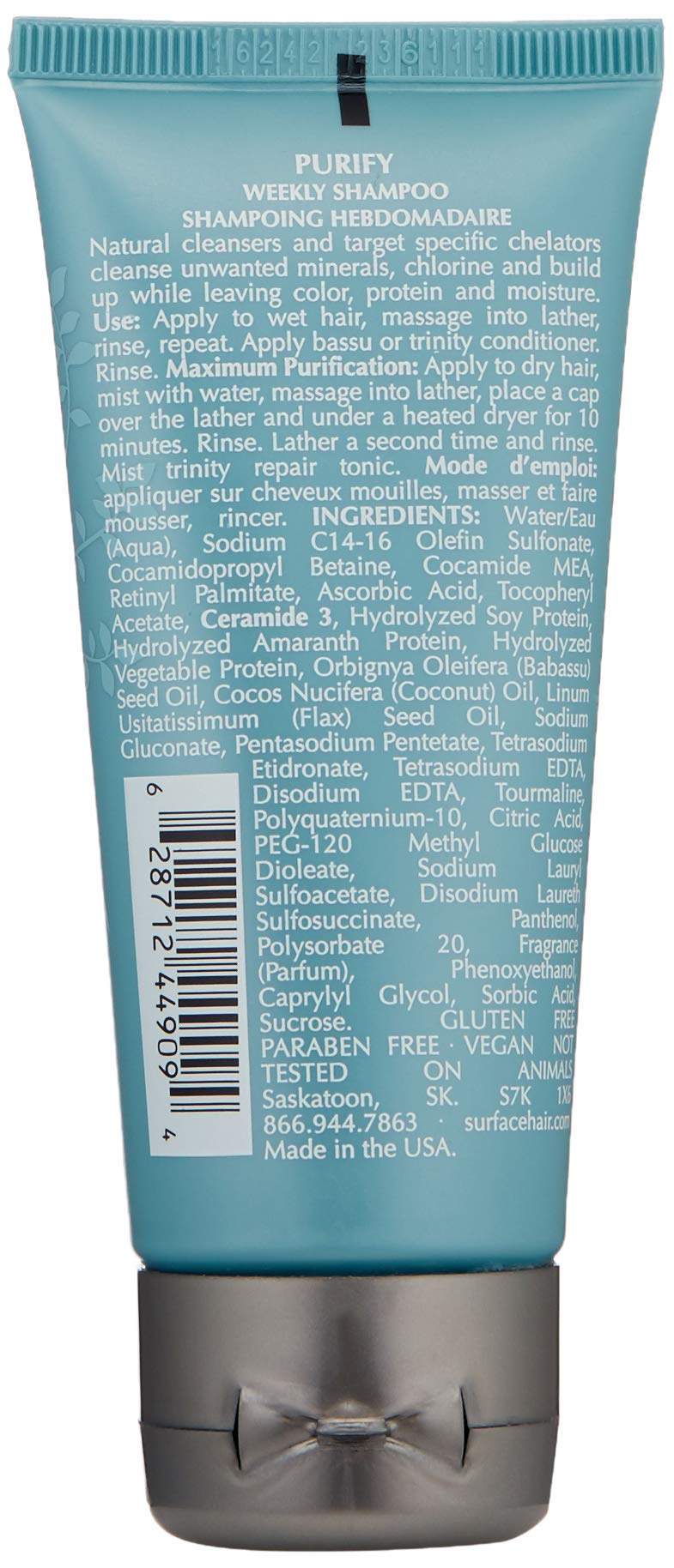 Surface Hair - Purify Clarifying Cleansing Shampoo - Clarify, Deep Cleanse, Sulfate Free