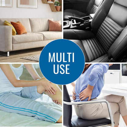 DMI Lumbar Roll Back Support Cushion Pillow, Half-Moon Size, Navy