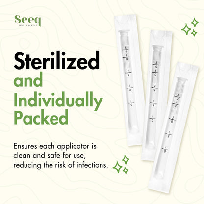 Disposable Plastic Vaginal Cream Applicators: to Fit Preseed Lubricant, Estrace, Personal Lube and OTC Gel or Cream Products - with Dosage Measurements, Threaded End and Comfort Tip - 20 Pack