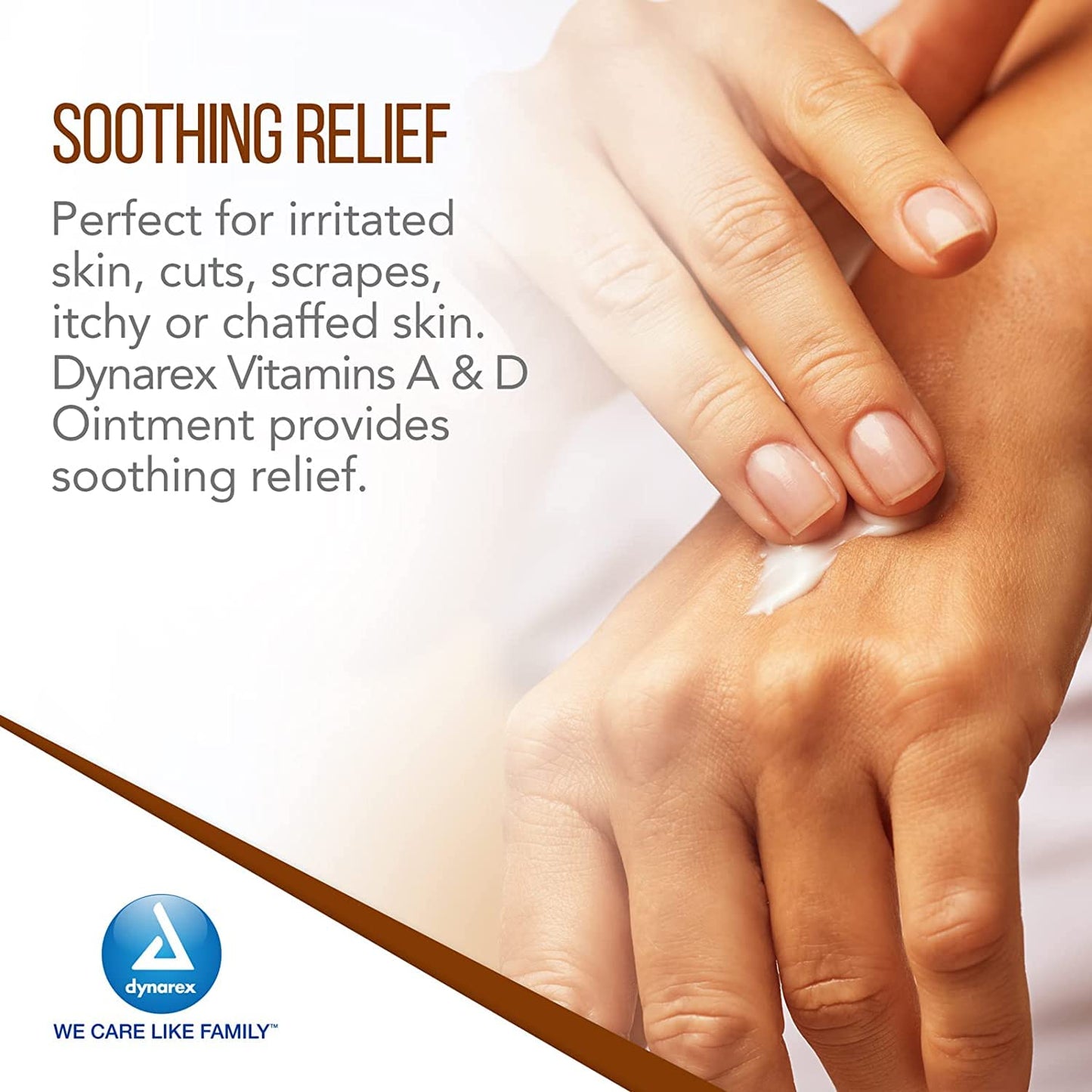 Dynarex Vitamins A & D Ointment, Ointment with Vitamin A and Vitamin D Skin Protectant, for Diaper Rash and Discomfort, White, 4 - 15 oz Jars of Dynarex Vitamins A & D Ointment