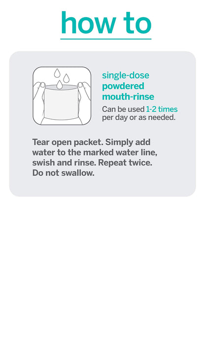 Supersmile Powdered Mouth Rinse - Clinically Proven to Freshen Breath and Whiten Teeth - Convenient TSA Approved On-the-Go Oral Mouthwash Packets - No Sugar or Alcohol