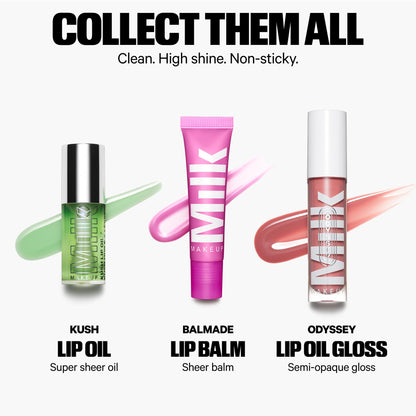 Milk Makeup Balmade Electrolyte Lip Balm – Hydrating, Sheer Gloss Nourishes + Replenishes Moisture – Clean, Vegan Formula with High-Shine Finish