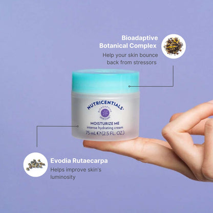 Nu Skin Moisturize Me Intense Hydrate Cream | 2.5 fl oz | Nighttime Hydrating Face Cream with Bioadaptive Botanicals, Aloe, Pistachio Oil & Vitamin E | Moisturizer for Dry Skin | Skin Care Essential