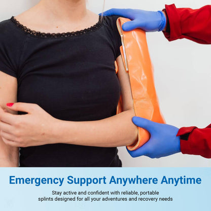 Primacare IS-5236 36" Padded Aluminum Splint for Hands, Legs, Fractured Limbs, Nose, Ankle or Braces, Universal Waterproof Medical Tactical Splints for First Aid and Emergency Support, Orange