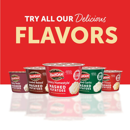 Idahoan Buttery Homestyle Mashed Potatoes Cup, 1.5oz (Pack of 24)