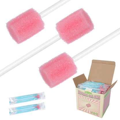Safety Oral Care Swabs 100 PCS, Gum-Protective Mouth Swabs for Elderly, Individually Wrapped