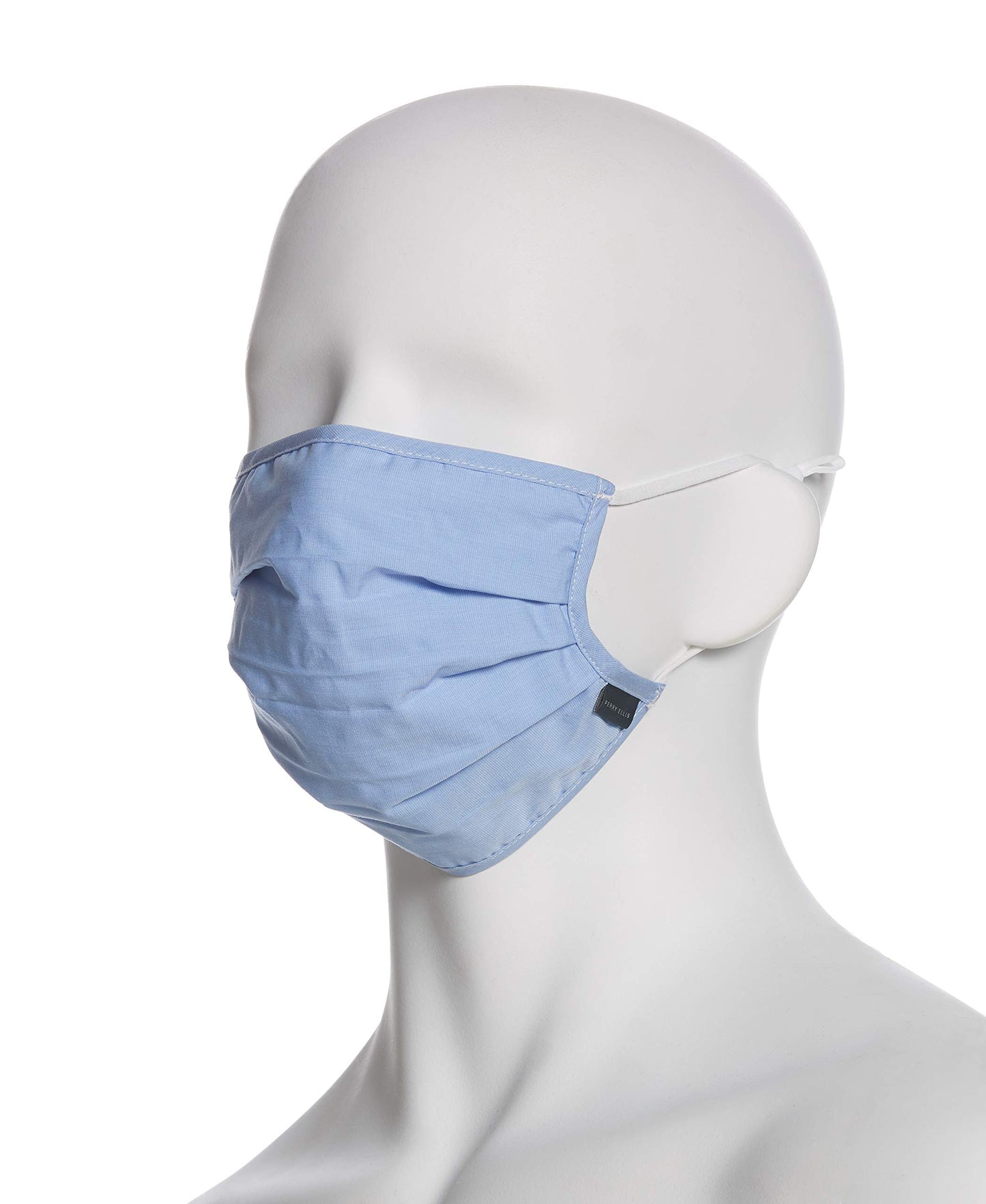 Perry Ellis Standard Reusable Pleated Woven Fabric Face Masks (Pack of 3, Assorted Prints and Colors)