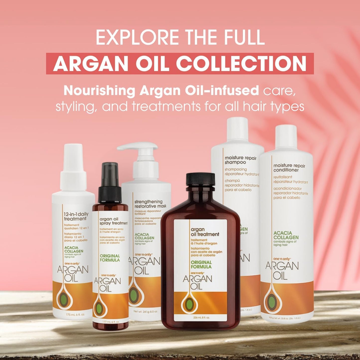 One 'n Only Argan Hair Oil, Lightweight, Non-Greasy Formula for All Types of Natural Hair, Wigs and Extensions. Adds Shine, Helps Tame Frizz 60 ml (2 oz) Convenient Travel