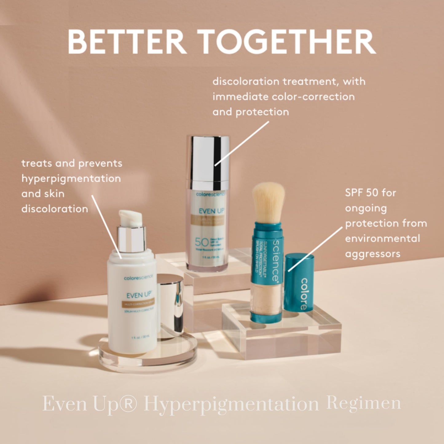 Colorescience Even Up Clinical Pigment Perfector, Water Resistant, Mineral Facial Sunscreen & Primer, Broad Spectrum 50 SPF UV Skin Protection, 1 Fl Oz