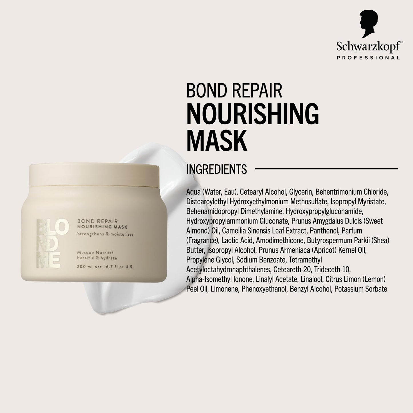 BlondMe Bond Repair Nourishing Mask for Blonde Hair | Intensive Hair Treatment | Adds Moisture and Softness |For Blonde, Lightened, & Grey Hair