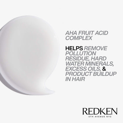 Redken Detox Hair Cleansing Cream Clarifying Shampoo For All Hair Types - Removes Buildup and Strengthens Hair Cuticle