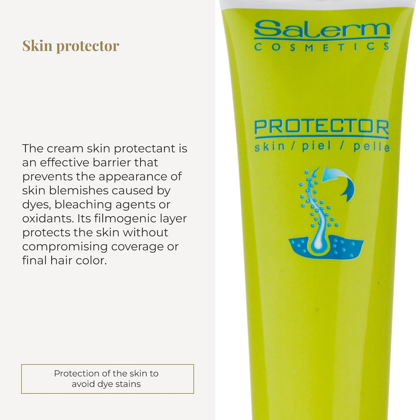 SALERM - Skin Protector - Protector Skin - 60 ml - Prevents Hair Dye Stains on Skin - Prevents Itching in Sensitive Areas - Easy to Apply