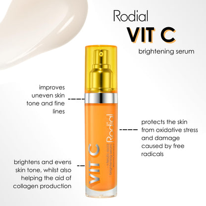Rodial Vitamin C Brightening Serum 1 fl oz - Advanced Skincare with Vitamin C, Niacinamide, Hyaluronic Acid & Ferulic Acid - Plumps Fine Lines, Evens Tone & Brightens Complexion