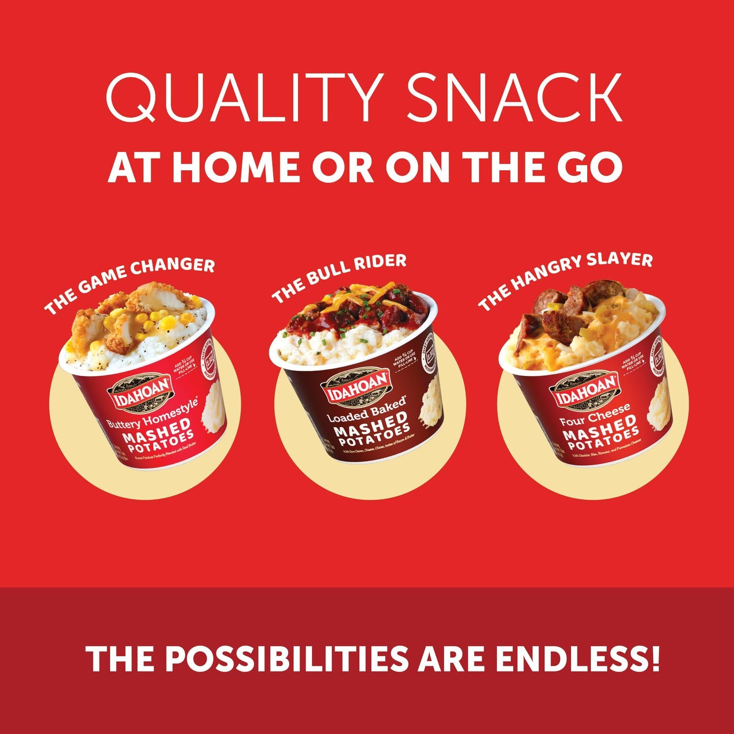 Idahoan Buttery Homestyle Mashed Potatoes Cup, 1.5oz (Pack of 24)