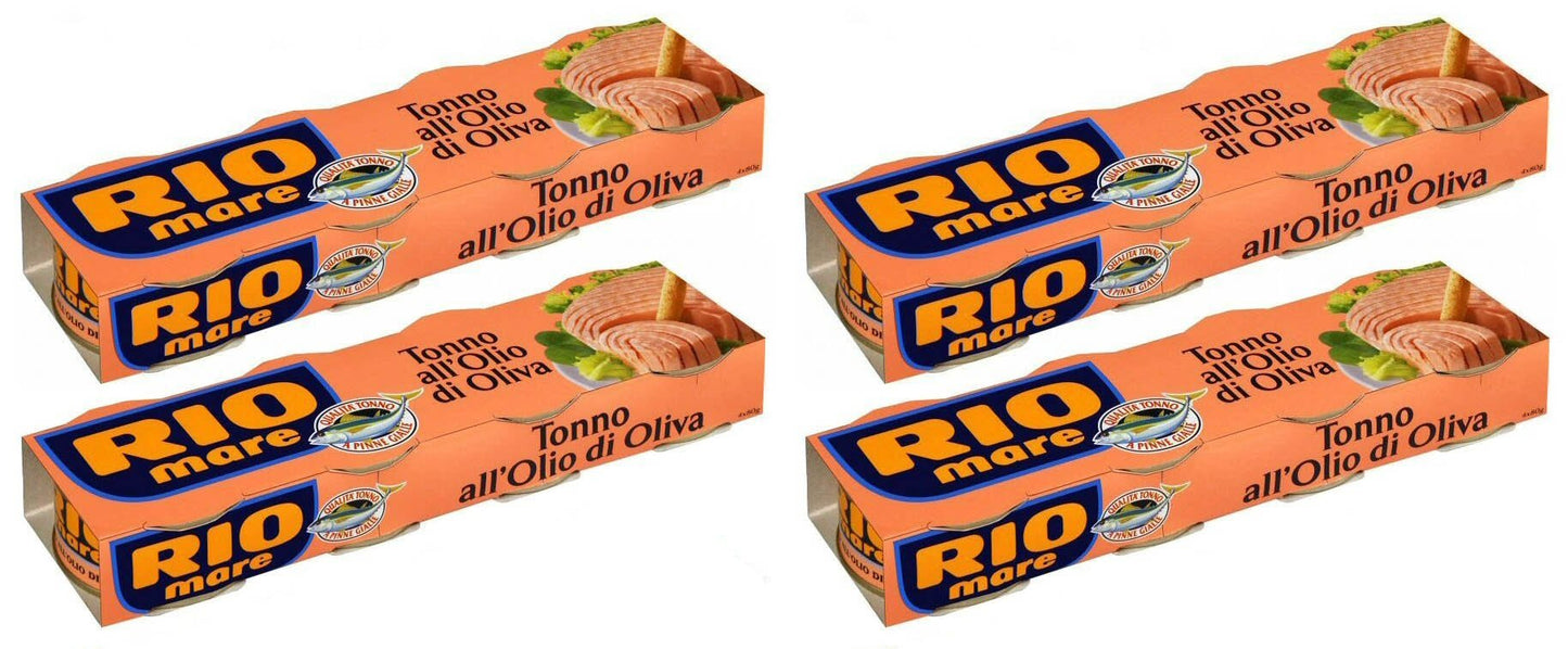 Rio Mare: Tuna Fish in Olive Oil, Yellowfin Tuna Quality - 80g (2.82oz) Cans (Pack of 16, 2.82lb Total)