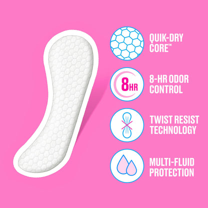 Carefree Panty Liners, Regular Liners, Wrapped, Unscented, 54ct