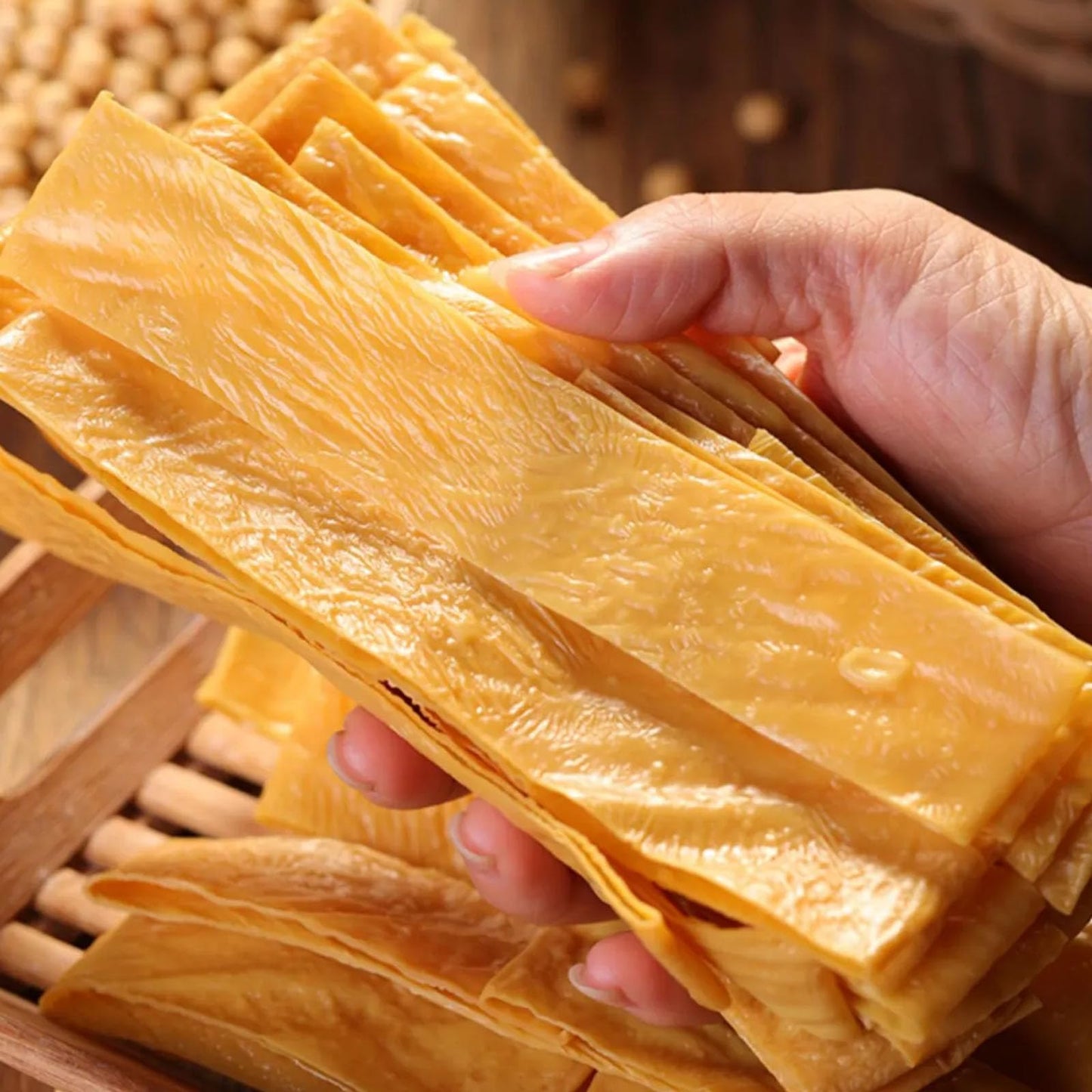 Dried Tofu Skin, 240g/8.47oz Handmade Bean Curd Sheets, Special Youdoupi Soy Products, dry goods specialty snacks for Hot Pot Cold Vegetable Stir Fry 豆腐皮 (Pack of 2)