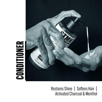 STMNT Grooming Goods Conditioner | Softens Hair | Restores Shine | Moisturizing Formula w/Activated Charcoal & Menthol | All Hair Types