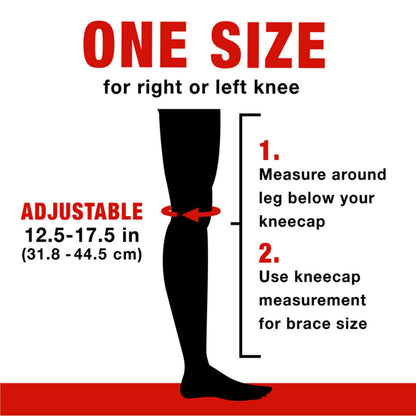 ACE Dual Strap Knee Support Soothing Gel Pads Deliver Targeted Pressure on Your Sore Tendons, Adjustable, Black, 1 Pack