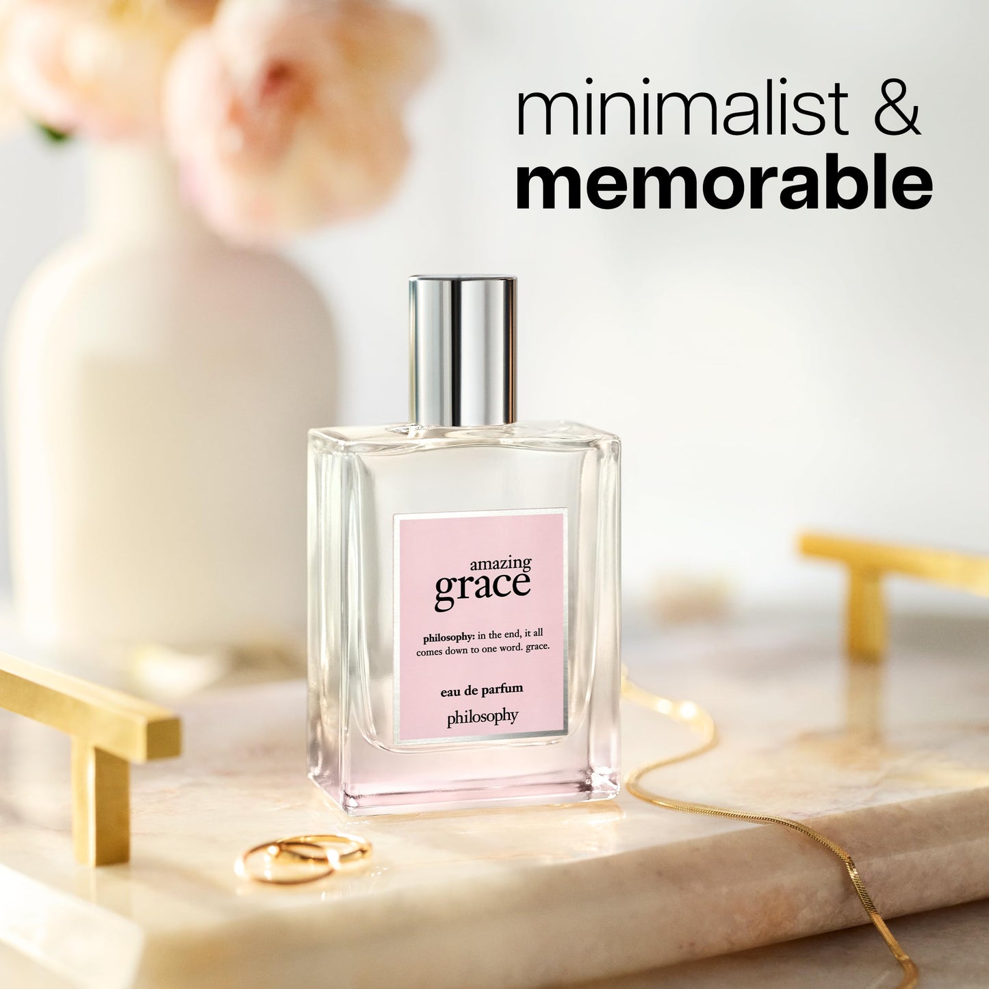 philosophy amazing grace eau de parfum - clean & floral women's perfume - with notes of bergamot, lily of the valley & musk - long lasting fragrance - 2 fl oz